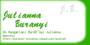 julianna buranyi business card